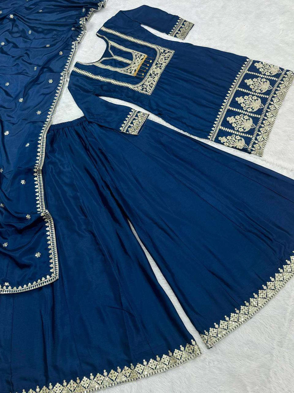Vardan Ethnic Hk 1649 Chinon Silk Wholesale Designer Readymade Salwar Suit — Wholesale Readymade Suit, MPA wholesale from Surat - Gallery Image 3